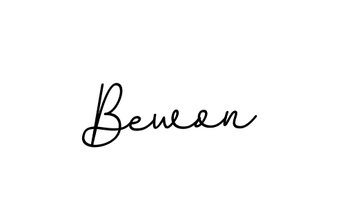 How to make Bewon name signature. Use BallpointsItalic-DORy9 style for creating short signs online. This is the latest handwritten sign. Bewon signature style 11 images and pictures png