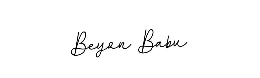 Similarly BallpointsItalic-DORy9 is the best handwritten signature design. Signature creator online .You can use it as an online autograph creator for name Beyon Babu. Beyon Babu signature style 11 images and pictures png