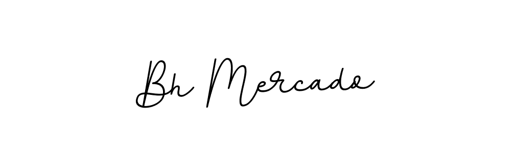 How to make Bh Mercado name signature. Use BallpointsItalic-DORy9 style for creating short signs online. This is the latest handwritten sign. Bh Mercado signature style 11 images and pictures png