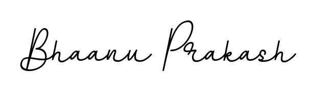 A dynamic signature style for Bhaanu Prakash using BallpointsItalic-DORy9 script. Designed to look authentic, handwritten, and professional. Bhaanu Prakash signature style 11 images and pictures png