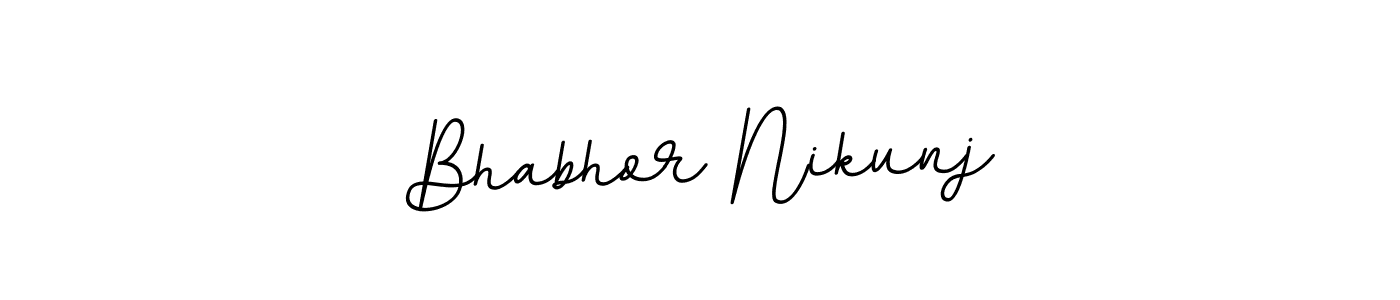 Design your own signature with our free online signature maker. With this signature software, you can create a handwritten (BallpointsItalic-DORy9) signature for name Bhabhor Nikunj. Bhabhor Nikunj signature style 11 images and pictures png