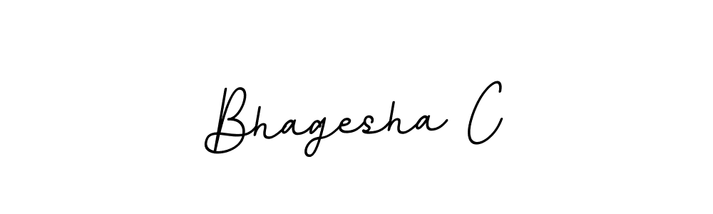 Use a signature maker to create a handwritten signature online. With this signature software, you can design (BallpointsItalic-DORy9) your own signature for name Bhagesha C. Bhagesha C signature style 11 images and pictures png