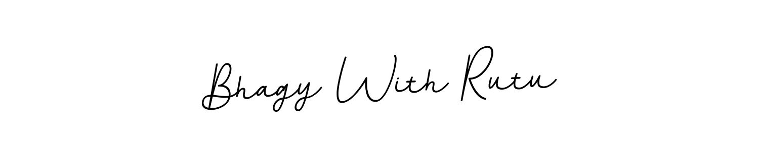 This is the best signature style for the Bhagy With Rutu name. Also you like these signature font (BallpointsItalic-DORy9). Mix name signature. Bhagy With Rutu signature style 11 images and pictures png