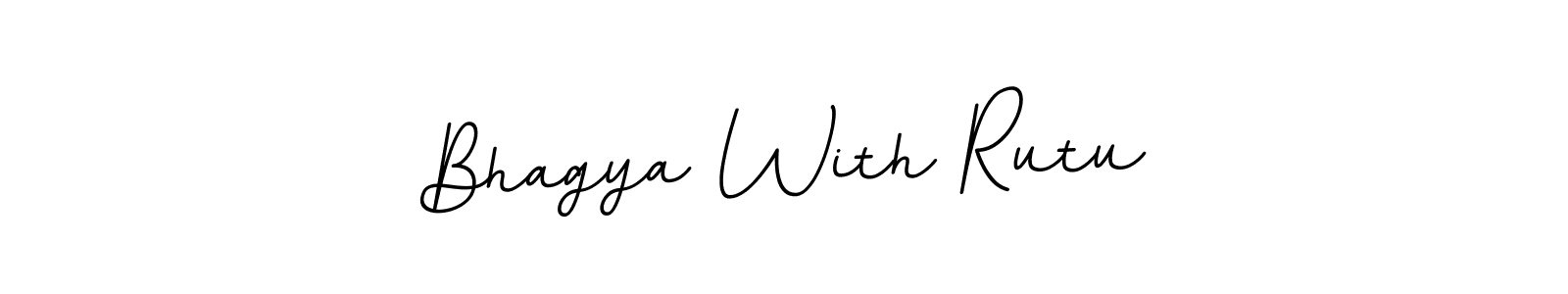 This is the best signature style for the Bhagya With Rutu name. Also you like these signature font (BallpointsItalic-DORy9). Mix name signature. Bhagya With Rutu signature style 11 images and pictures png
