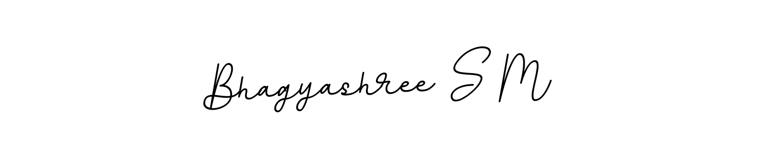 The best way (BallpointsItalic-DORy9) to make a short signature is to pick only two or three words in your name. The name Bhagyashree S M include a total of six letters. For converting this name. Bhagyashree S M signature style 11 images and pictures png