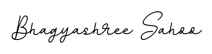 The BallpointsItalic-DORy9 typeface gives name Bhagyashree Sahoo a refined look. Suitable for certificates, diplomas, and official verification. Bhagyashree Sahoo signature style 11 images and pictures png