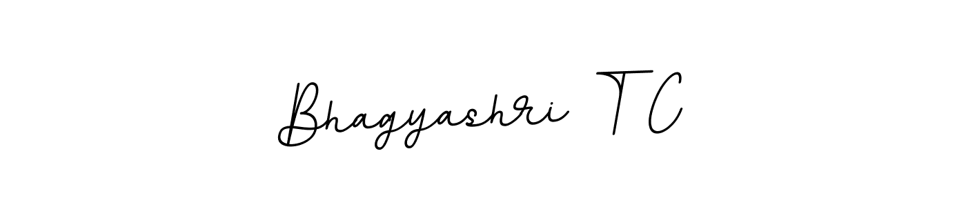 The best way (BallpointsItalic-DORy9) to make a short signature is to pick only two or three words in your name. The name Bhagyashri T C include a total of six letters. For converting this name. Bhagyashri T C signature style 11 images and pictures png