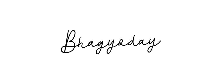 How to make Bhagyoday name signature. Use BallpointsItalic-DORy9 style for creating short signs online. This is the latest handwritten sign. Bhagyoday signature style 11 images and pictures png