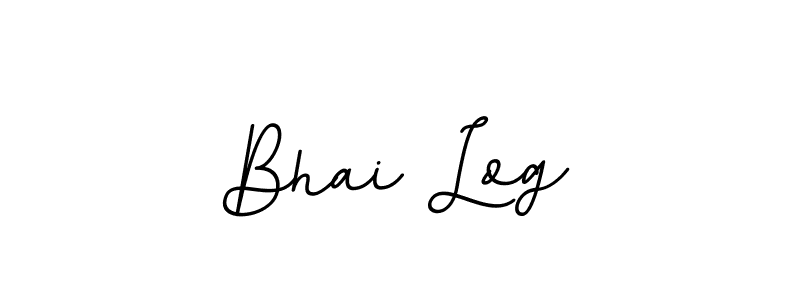 Similarly BallpointsItalic-DORy9 is the best handwritten signature design. Signature creator online .You can use it as an online autograph creator for name Bhai Log. Bhai Log signature style 11 images and pictures png