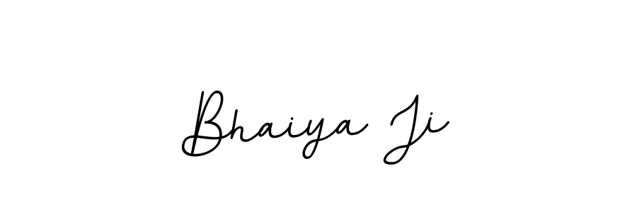 How to make Bhaiya Ji name signature. Use BallpointsItalic-DORy9 style for creating short signs online. This is the latest handwritten sign. Bhaiya Ji signature style 11 images and pictures png