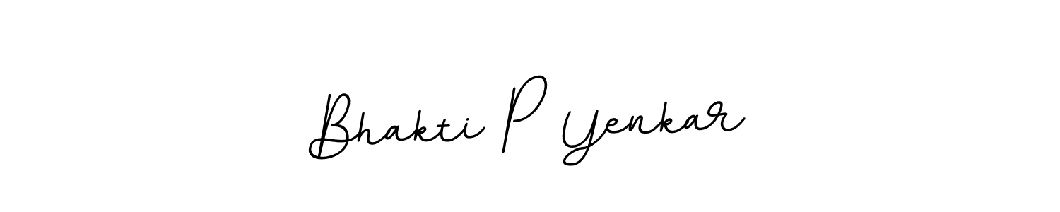 BallpointsItalic-DORy9 is a professional signature style that is perfect for those who want to add a touch of class to their signature. It is also a great choice for those who want to make their signature more unique. Get Bhakti P Yenkar name to fancy signature for free. Bhakti P Yenkar signature style 11 images and pictures png