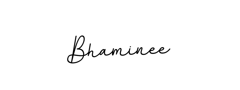 How to make Bhaminee name signature. Use BallpointsItalic-DORy9 style for creating short signs online. This is the latest handwritten sign. Bhaminee signature style 11 images and pictures png