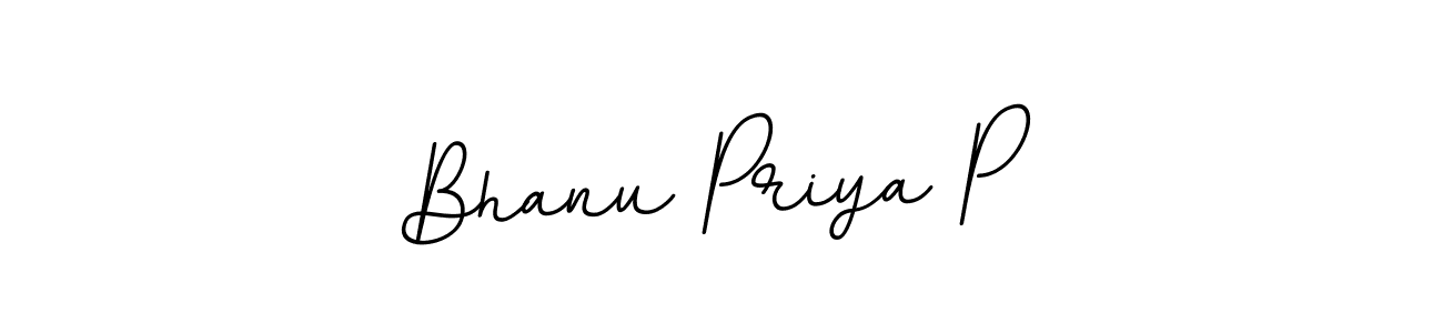 How to make Bhanu Priya P name signature. Use BallpointsItalic-DORy9 style for creating short signs online. This is the latest handwritten sign. Bhanu Priya P signature style 11 images and pictures png