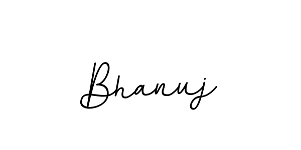 Use a signature maker to create a handwritten signature online. With this signature software, you can design (BallpointsItalic-DORy9) your own signature for name Bhanuj. Bhanuj signature style 11 images and pictures png