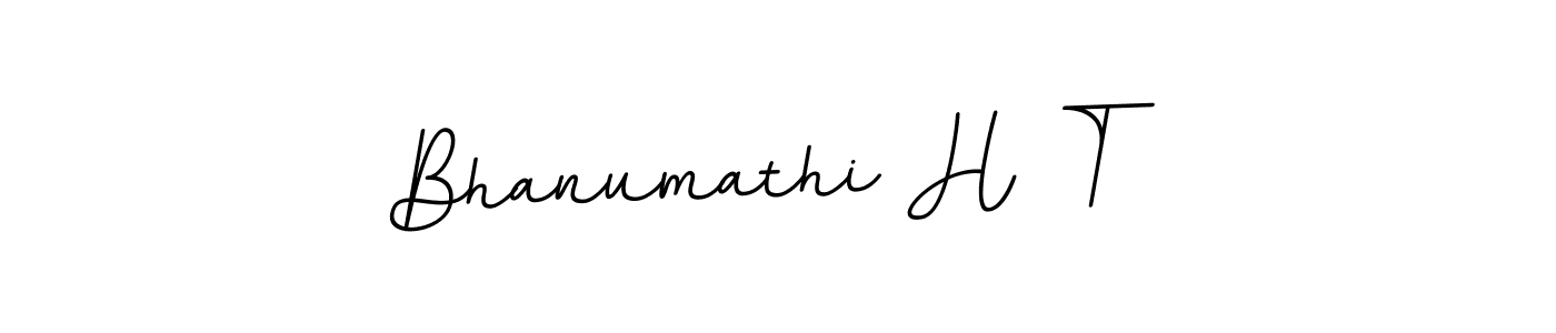 Make a beautiful signature design for name Bhanumathi H T. With this signature (BallpointsItalic-DORy9) style, you can create a handwritten signature for free. Bhanumathi H T signature style 11 images and pictures png