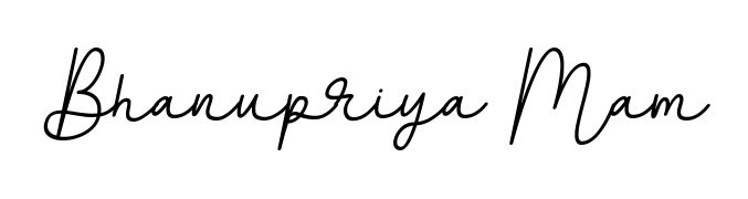 Personalize your online presence with Bhanupriya Mam signature rendered in elegant BallpointsItalic-DORy9 font. Great for website footers and blogs. Bhanupriya Mam signature style 11 images and pictures png