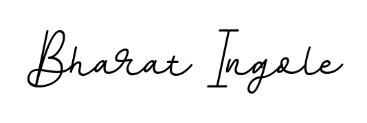 Designed for modern professionals: Bharat Ingole name signature crafted with BallpointsItalic-DORy9 script. Ready for digital PDF workflows. Bharat Ingole signature style 11 images and pictures png