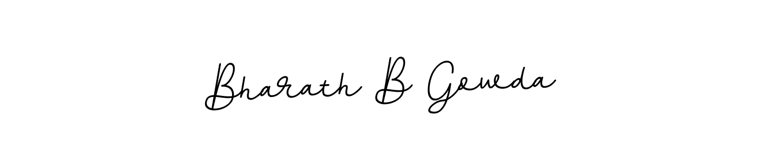 Create a beautiful signature design for name Bharath B Gowda. With this signature (BallpointsItalic-DORy9) fonts, you can make a handwritten signature for free. Bharath B Gowda signature style 11 images and pictures png