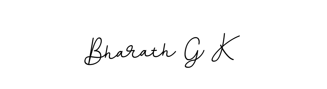 Make a beautiful signature design for name Bharath G K. With this signature (BallpointsItalic-DORy9) style, you can create a handwritten signature for free. Bharath G K signature style 11 images and pictures png