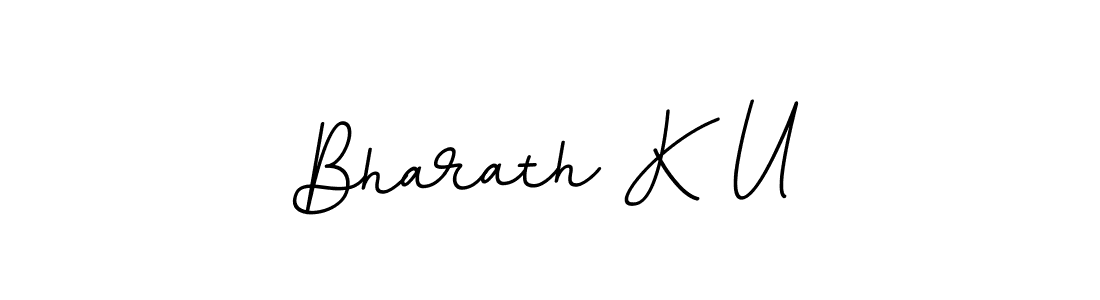 Make a beautiful signature design for name Bharath K U. With this signature (BallpointsItalic-DORy9) style, you can create a handwritten signature for free. Bharath K U signature style 11 images and pictures png
