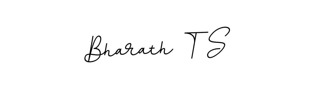 Make a beautiful signature design for name Bharath T S. With this signature (BallpointsItalic-DORy9) style, you can create a handwritten signature for free. Bharath T S signature style 11 images and pictures png