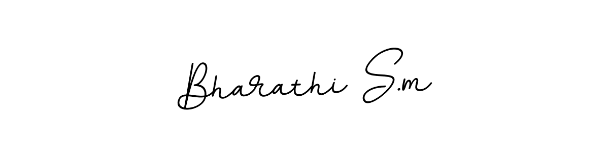 How to make Bharathi S.m signature? BallpointsItalic-DORy9 is a professional autograph style. Create handwritten signature for Bharathi S.m name. Bharathi S.m signature style 11 images and pictures png