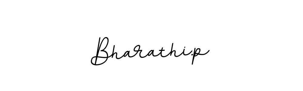 Use a signature maker to create a handwritten signature online. With this signature software, you can design (BallpointsItalic-DORy9) your own signature for name Bharathi.p. Bharathi.p signature style 11 images and pictures png