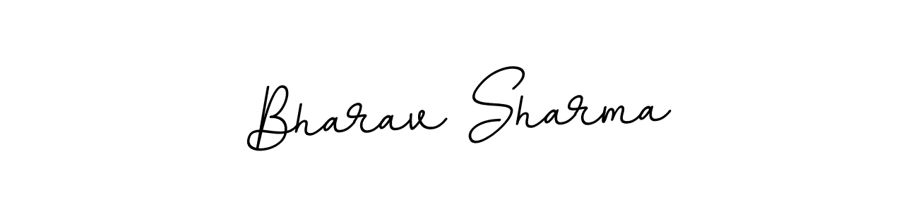 Create a beautiful signature design for name Bharav Sharma. With this signature (BallpointsItalic-DORy9) fonts, you can make a handwritten signature for free. Bharav Sharma signature style 11 images and pictures png