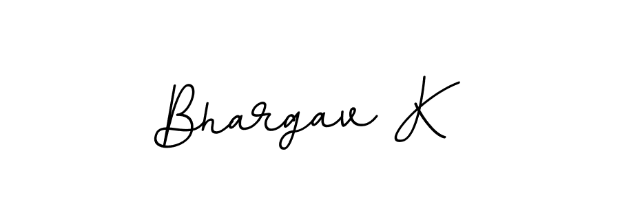 Design your own signature with our free online signature maker. With this signature software, you can create a handwritten (BallpointsItalic-DORy9) signature for name Bhargav K. Bhargav K signature style 11 images and pictures png