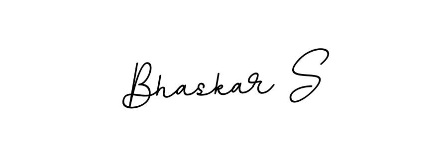 The best way (BallpointsItalic-DORy9) to make a short signature is to pick only two or three words in your name. The name Bhaskar S include a total of six letters. For converting this name. Bhaskar S signature style 11 images and pictures png