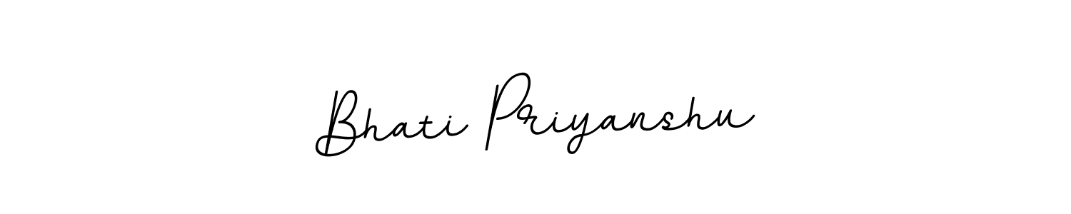 BallpointsItalic-DORy9 is a professional signature style that is perfect for those who want to add a touch of class to their signature. It is also a great choice for those who want to make their signature more unique. Get Bhati Priyanshu name to fancy signature for free. Bhati Priyanshu signature style 11 images and pictures png