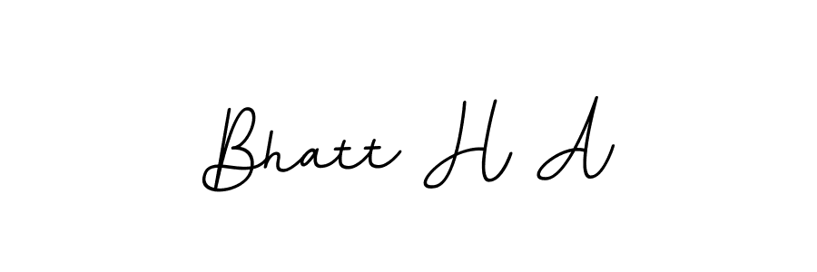 How to make Bhatt H A name signature. Use BallpointsItalic-DORy9 style for creating short signs online. This is the latest handwritten sign. Bhatt H A signature style 11 images and pictures png