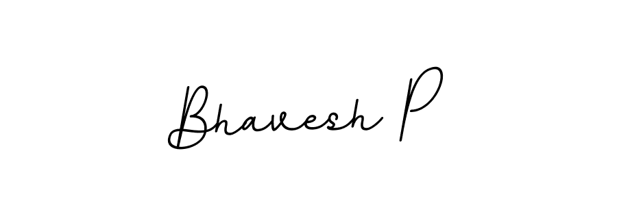 The best way (BallpointsItalic-DORy9) to make a short signature is to pick only two or three words in your name. The name Bhavesh P include a total of six letters. For converting this name. Bhavesh P signature style 11 images and pictures png