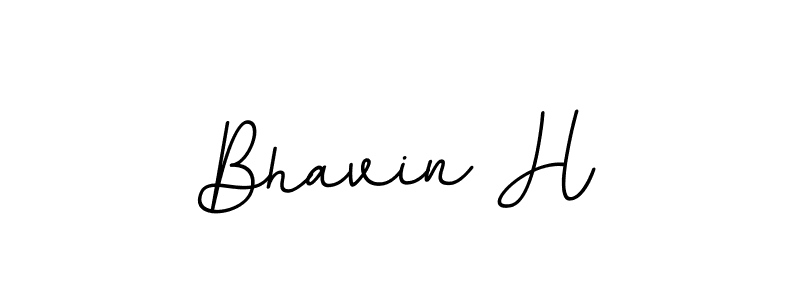 Use a signature maker to create a handwritten signature online. With this signature software, you can design (BallpointsItalic-DORy9) your own signature for name Bhavin H. Bhavin H signature style 11 images and pictures png