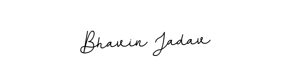 Create a beautiful signature design for name Bhavin Jadav. With this signature (BallpointsItalic-DORy9) fonts, you can make a handwritten signature for free. Bhavin Jadav signature style 11 images and pictures png