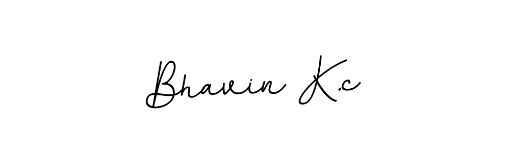 The best way (BallpointsItalic-DORy9) to make a short signature is to pick only two or three words in your name. The name Bhavin K.c include a total of six letters. For converting this name. Bhavin K.c signature style 11 images and pictures png