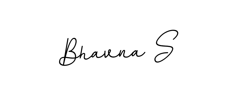 The best way (BallpointsItalic-DORy9) to make a short signature is to pick only two or three words in your name. The name Bhavna S include a total of six letters. For converting this name. Bhavna S signature style 11 images and pictures png