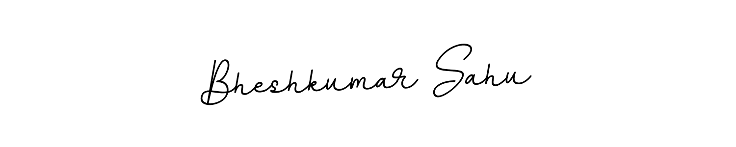 Make a beautiful signature design for name Bheshkumar Sahu. With this signature (BallpointsItalic-DORy9) style, you can create a handwritten signature for free. Bheshkumar Sahu signature style 11 images and pictures png