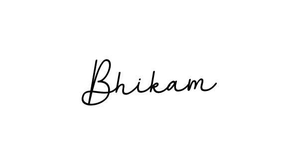 You should practise on your own different ways (BallpointsItalic-DORy9) to write your name (Bhikam) in signature. don't let someone else do it for you. Bhikam signature style 11 images and pictures png
