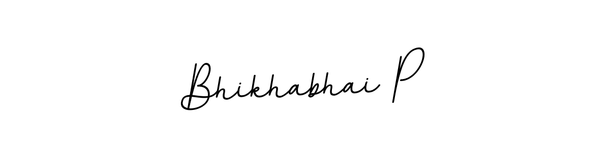 Use a signature maker to create a handwritten signature online. With this signature software, you can design (BallpointsItalic-DORy9) your own signature for name Bhikhabhai P. Bhikhabhai P signature style 11 images and pictures png