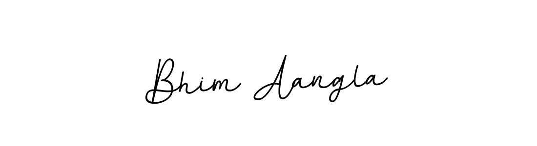 Make a beautiful signature design for name Bhim Aangla. With this signature (BallpointsItalic-DORy9) style, you can create a handwritten signature for free. Bhim Aangla signature style 11 images and pictures png