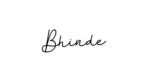 How to make Bhinde name signature. Use BallpointsItalic-DORy9 style for creating short signs online. This is the latest handwritten sign. Bhinde signature style 11 images and pictures png