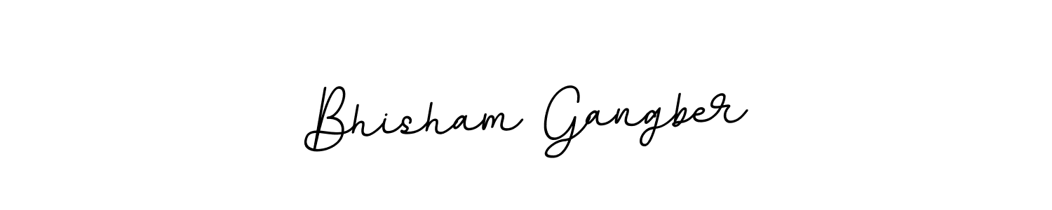 Make a beautiful signature design for name Bhisham Gangber. With this signature (BallpointsItalic-DORy9) style, you can create a handwritten signature for free. Bhisham Gangber signature style 11 images and pictures png
