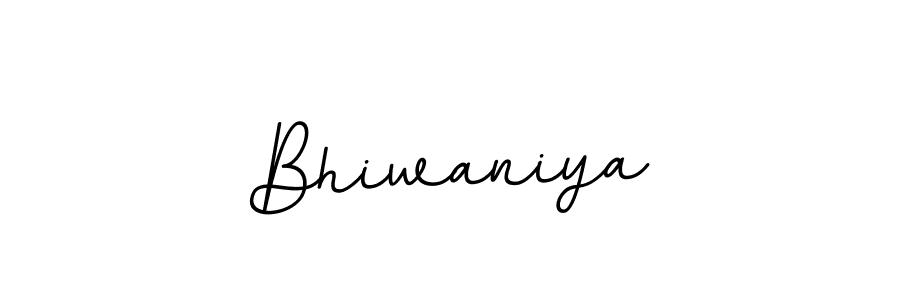 Create a beautiful signature design for name Bhiwaniya. With this signature (BallpointsItalic-DORy9) fonts, you can make a handwritten signature for free. Bhiwaniya signature style 11 images and pictures png