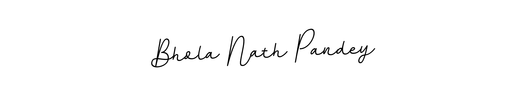 The best way (BallpointsItalic-DORy9) to make a short signature is to pick only two or three words in your name. The name Bhola Nath Pandey include a total of six letters. For converting this name. Bhola Nath Pandey signature style 11 images and pictures png