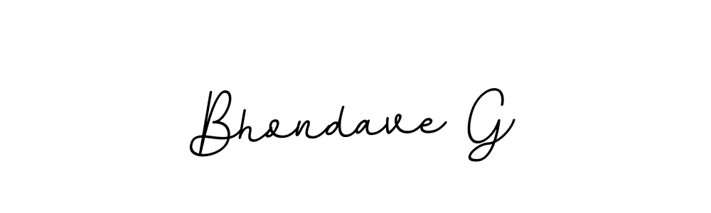 Bhondave G stylish signature style. Best Handwritten Sign (BallpointsItalic-DORy9) for my name. Handwritten Signature Collection Ideas for my name Bhondave G. Bhondave G signature style 11 images and pictures png