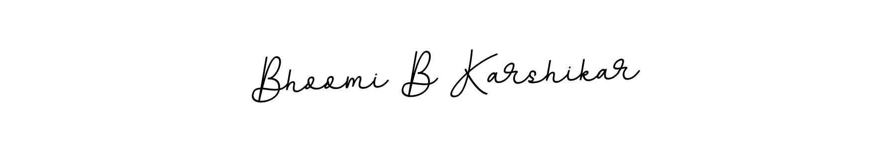 if you are searching for the best signature style for your name Bhoomi B Karshikar. so please give up your signature search. here we have designed multiple signature styles  using BallpointsItalic-DORy9. Bhoomi B Karshikar signature style 11 images and pictures png