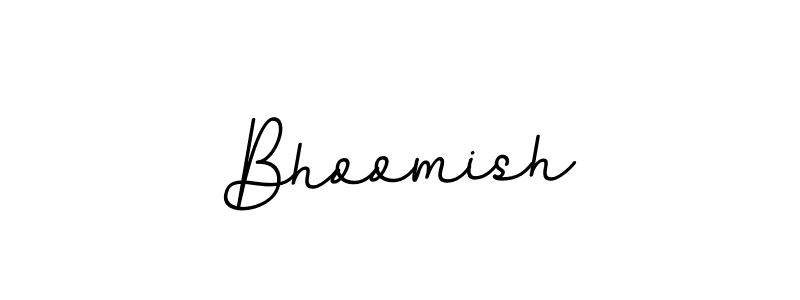 How to make Bhoomish name signature. Use BallpointsItalic-DORy9 style for creating short signs online. This is the latest handwritten sign. Bhoomish signature style 11 images and pictures png