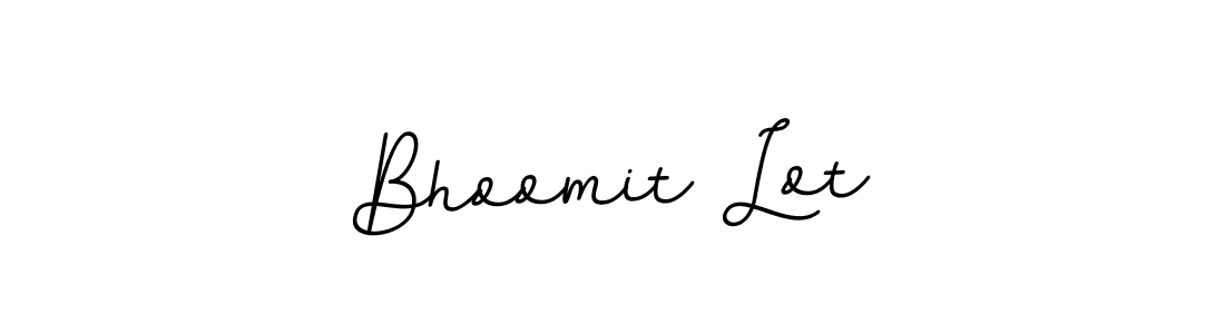 How to make Bhoomit Lot name signature. Use BallpointsItalic-DORy9 style for creating short signs online. This is the latest handwritten sign. Bhoomit Lot signature style 11 images and pictures png