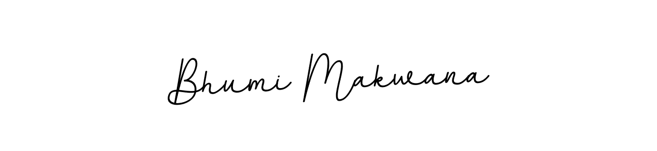 How to make Bhumi Makwana name signature. Use BallpointsItalic-DORy9 style for creating short signs online. This is the latest handwritten sign. Bhumi Makwana signature style 11 images and pictures png